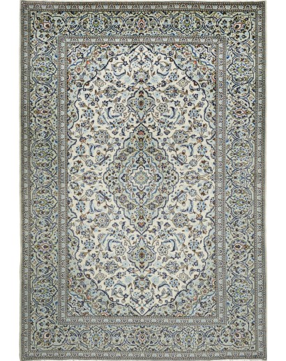 Tappeto Kashan Persia beige grigio 200x295