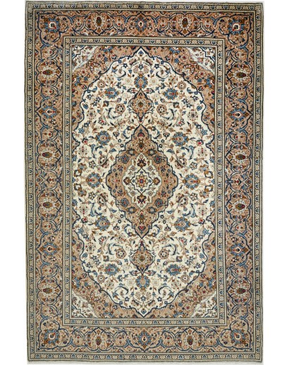 Tappeto Kashan Persia marrone grigio 200x308