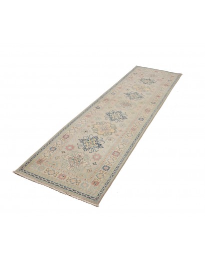 Tappeto Kazak Afghanistan beige azzurro 83x292