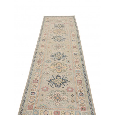 Tappeto Kazak Afghanistan beige azzurro 83x292