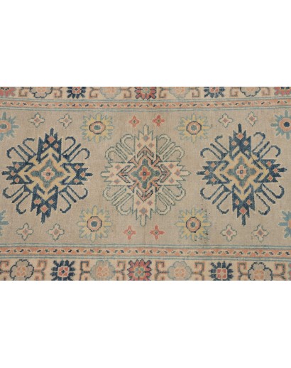 Tappeto Kazak Afghanistan beige azzurro 83x292