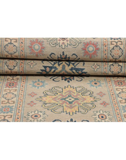 Tappeto Kazak Afghanistan beige azzurro 83x292