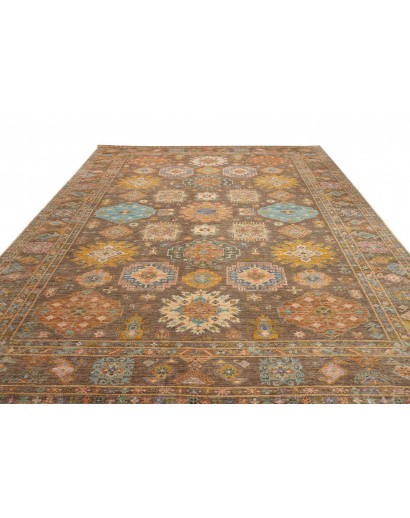 Tappeto Kazak Fine Pakistan marrone bianco 360x466
