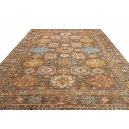 Tappeto Kazak Fine Pakistan marrone bianco 360x466