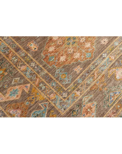 Tappeto Kazak Fine Pakistan marrone bianco 360x466