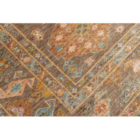 Tappeto Kazak Fine Pakistan marrone bianco 360x466
