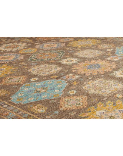 Tappeto Kazak Fine Pakistan marrone bianco 360x466