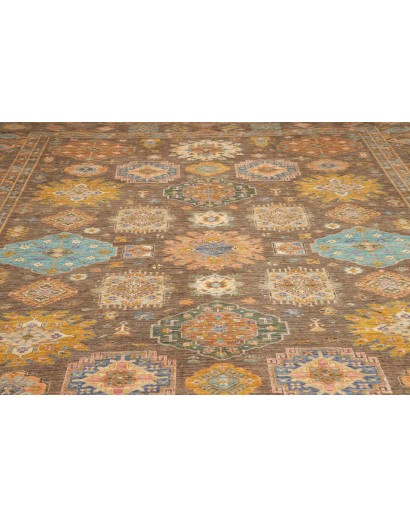 Tappeto Kazak Fine Pakistan marrone bianco 360x466