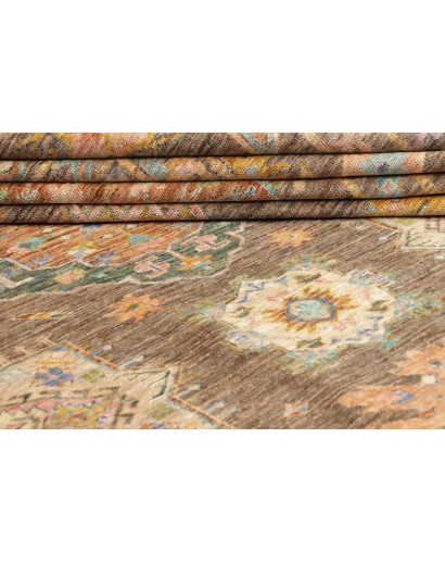 Tappeto Kazak Fine Pakistan marrone bianco 360x466