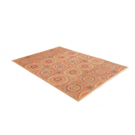 Tappeto Mamlouk Pakistan arancione azzurro 149x207