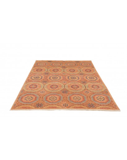 Tappeto Mamlouk Pakistan arancione azzurro 149x207
