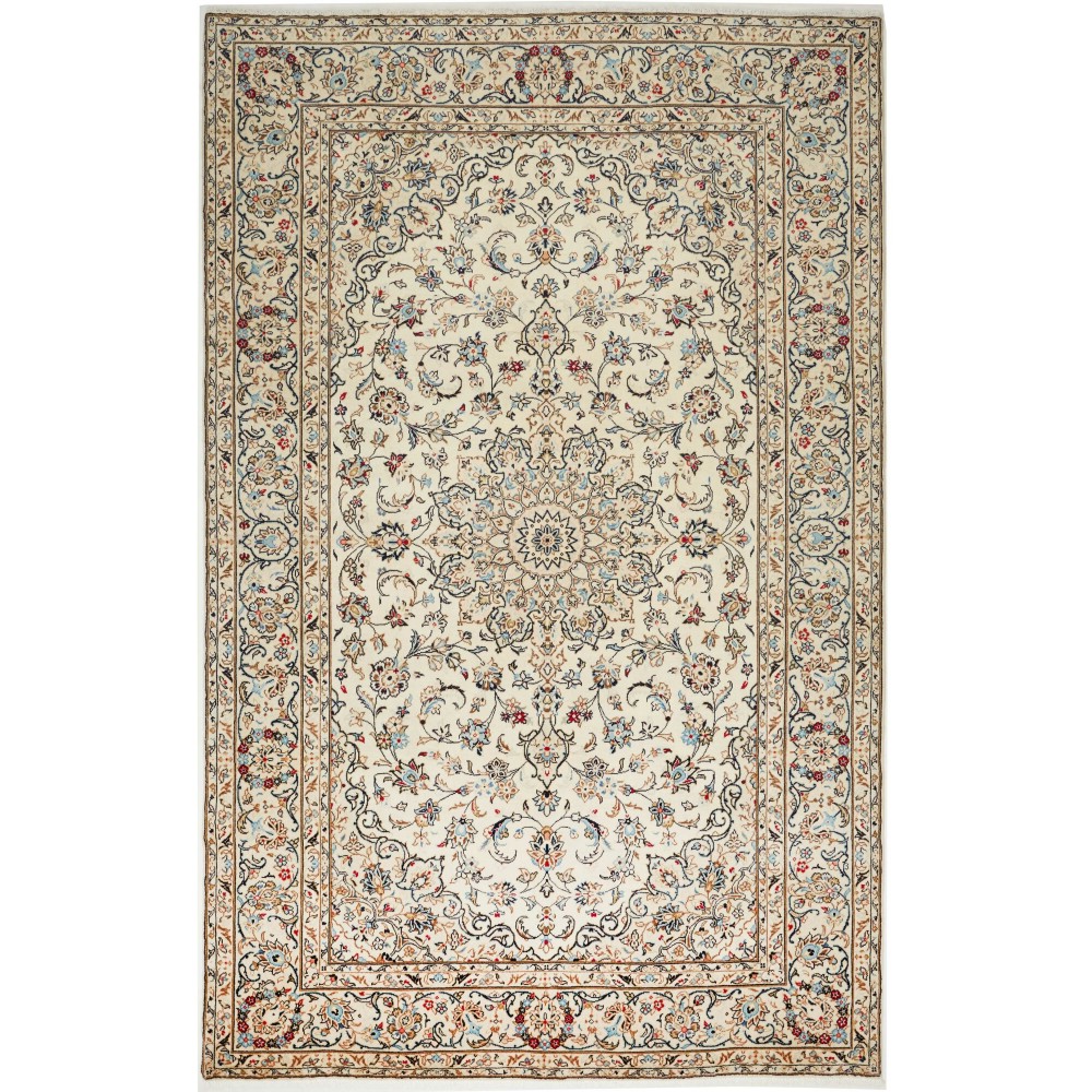 Tappeto Kashan Persia beige bianco 197x308 Tappeto Kashan Persia beige bianco 197x308