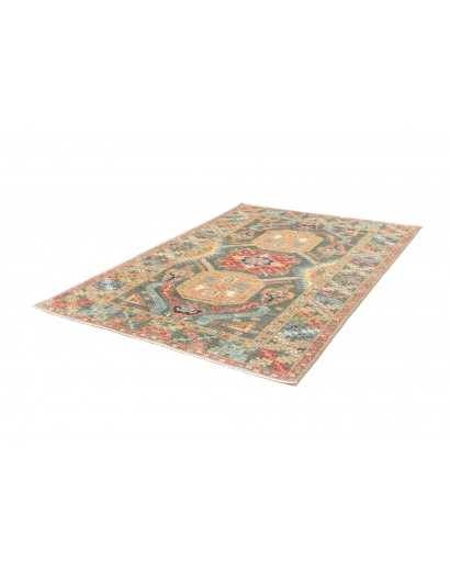 Tappeto Kazak Fine Pakistan marrone azzurro 167x235