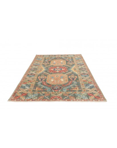Tappeto Kazak Fine Pakistan marrone azzurro 167x235