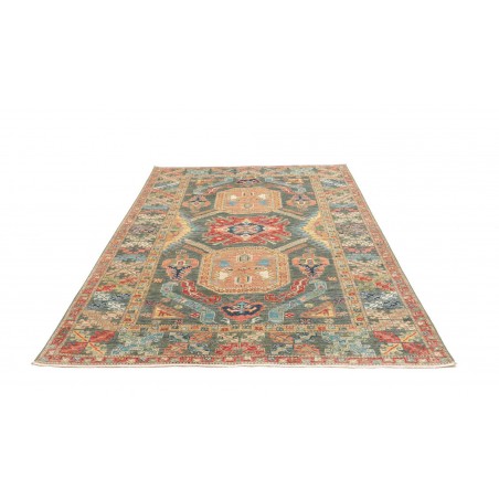 Tappeto Kazak Fine Pakistan marrone azzurro 167x235