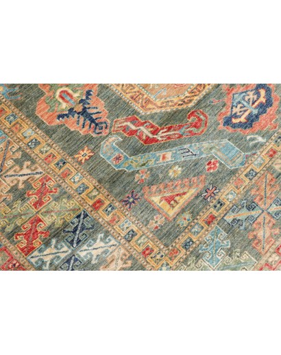 Tappeto Kazak Fine Pakistan marrone azzurro 167x235