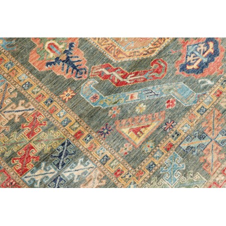 Tappeto Kazak Fine Pakistan marrone azzurro 167x235