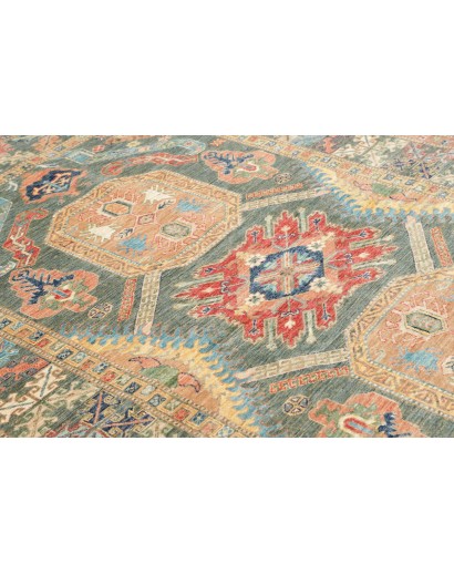 Tappeto Kazak Fine Pakistan marrone azzurro 167x235