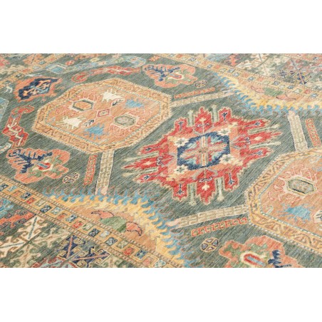 Tappeto Kazak Fine Pakistan marrone azzurro 167x235