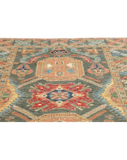 Tappeto Kazak Fine Pakistan marrone azzurro 167x235