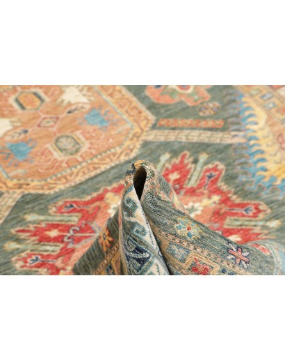 Tappeto Kazak Fine Pakistan marrone azzurro 167x235