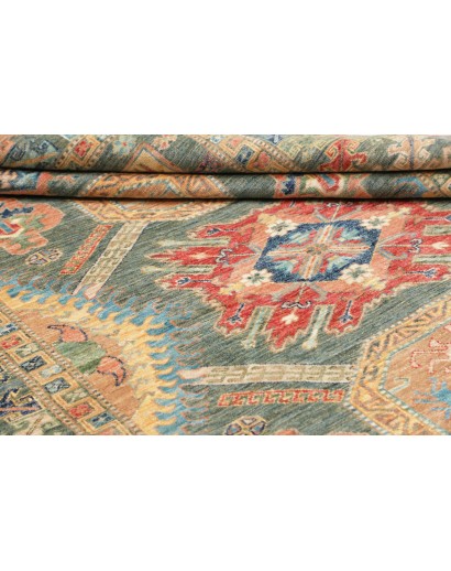 Tappeto Kazak Fine Pakistan marrone azzurro 167x235