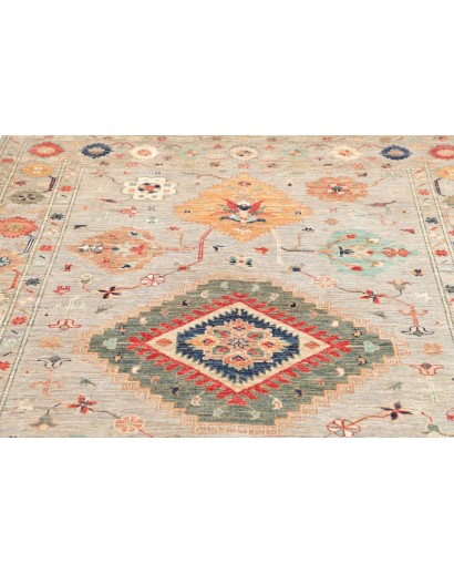 Tappeto Kazak Fine Pakistan beige grigio 150x203