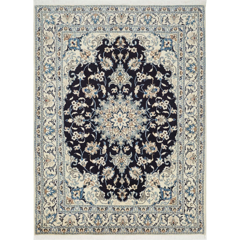 Tappeto Nain Kashmar Persia beige bianco 148x205 Tappeto Nain Kashmar Persia beige bianco 148x205