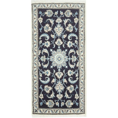 Tappeto Nain Kashmar Persia bianco azzurro 70x133