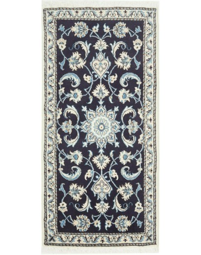 Tappeto Nain Kashmar Persia bianco grigio 65x138