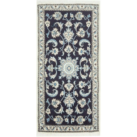 Tappeto Nain Kashmar Persia bianco grigio 65x138