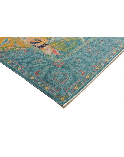 Tappeto Shahi Fine Pakistan blu azzurro 280x367
