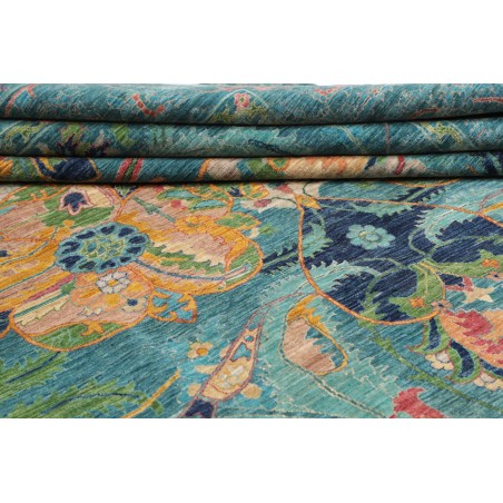 Tappeto Shahi Fine Pakistan blu azzurro 280x367