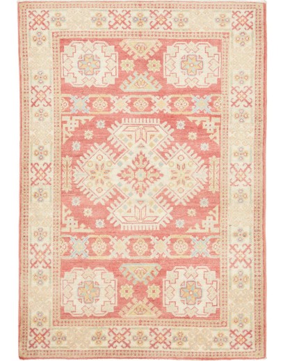 Tappeto Kazak Afghanistan giallo rosso 100x145