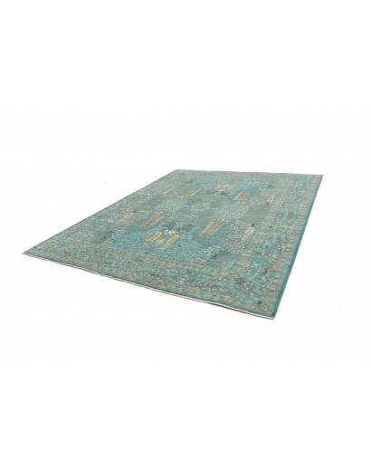Tappeto Shahi Fine Pakistan blu bianco 247x302
