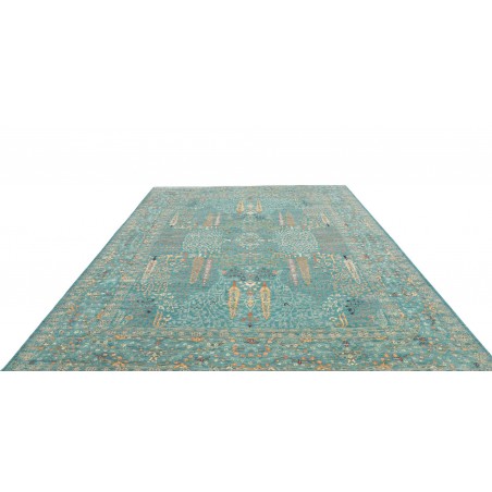 Tappeto Shahi Fine Pakistan blu bianco 247x302