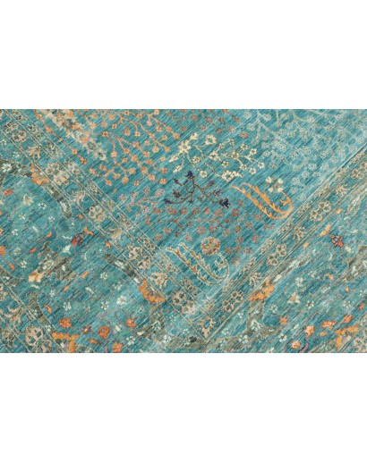 Tappeto Shahi Fine Pakistan blu bianco 247x302