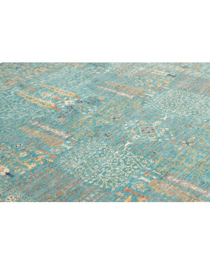 Tappeto Shahi Fine Pakistan blu bianco 247x302