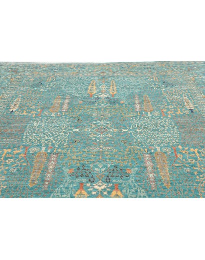 Tappeto Shahi Fine Pakistan blu bianco 247x302