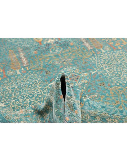 Tappeto Shahi Fine Pakistan blu bianco 247x302