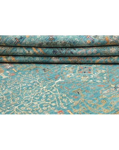 Tappeto Shahi Fine Pakistan blu bianco 247x302