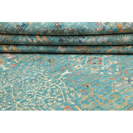 Tappeto Shahi Fine Pakistan blu bianco 247x302