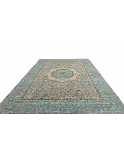 Tappeto Mamlouk Pakistan azzurro verde 278x377