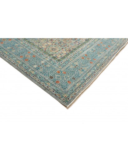 Tappeto Mamlouk Pakistan azzurro verde 278x377