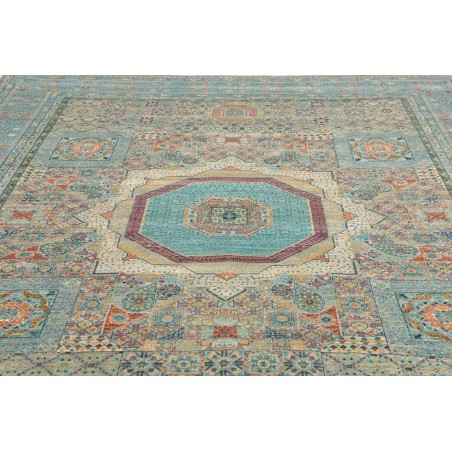 Tappeto Mamlouk Pakistan azzurro verde 278x377