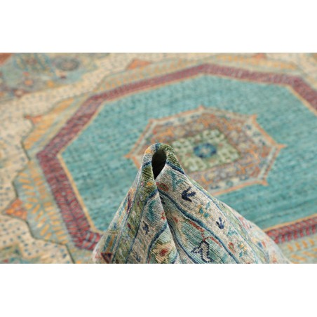 Tappeto Mamlouk Pakistan azzurro verde 278x377