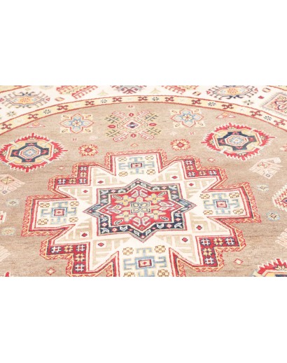 Tappeto Kazak Afghanistan giallo grigio 239x234