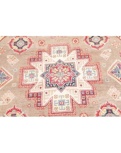 Tappeto Kazak Afghanistan giallo grigio 239x234