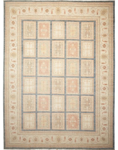 Tappeto Bakhteari Pakistan marrone bianco 302x392