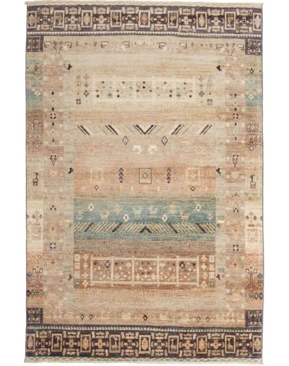Tappeto Fun Collection Pakistan marrone verde 119x184